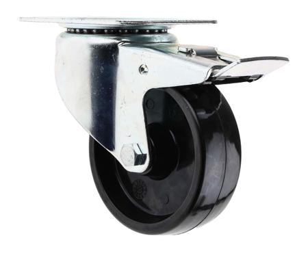 420-3887 RS PRO Braked Swivel Castor Wheel, 120kg Capacity, 100mm Wheel