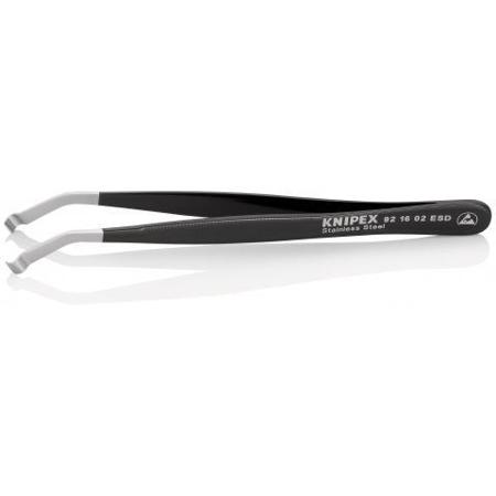 92 16 02 ESD Knipex 120 mm, Stainless Steel, Smooth, ESD Tweezer