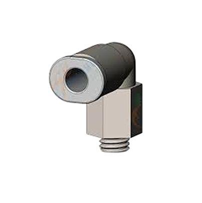 KQ2W04-M5A-X35 SMC KQ2W Series Elbow Fitting, Push In 4 mm to M5 x 0.8 Male, Threaded-to-Tube Connection Style,