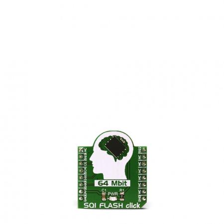 MIKROE-2828 MikroElektronika , SQI Flash Click Flash Flash Memory Board for SST26VF064B for Cable Modems, DSL, Network