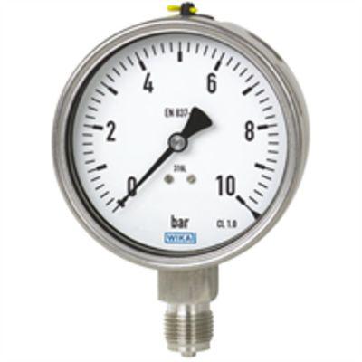 9040129 WIKA G 1/2 Bottom Entry Analogue Positive Pressure Gauge 0bar, , -1bar min.