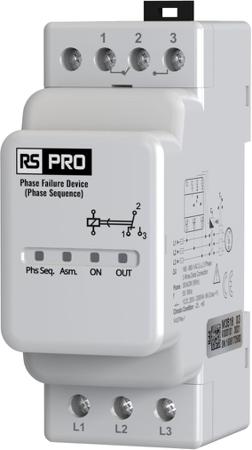558-892 RS PRO Phase, Voltage Monitoring Relay, Three Phase, CO, DIN Rail
