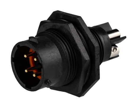 UTS7124PSCR Souriau Sunbank by Eaton Circular Connector, 4 Contacts, Panel, Standard Connector, Plug, Male, IP68, IP69K, UTS Series