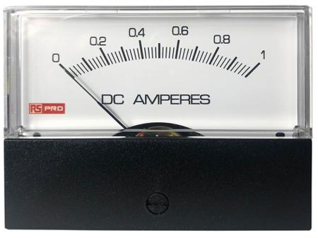 186-2527 RS PRO Analogue Panel Ammeter 1 (Input)A DC, 76mm x 74mm, ±1.5 % Moving Coil