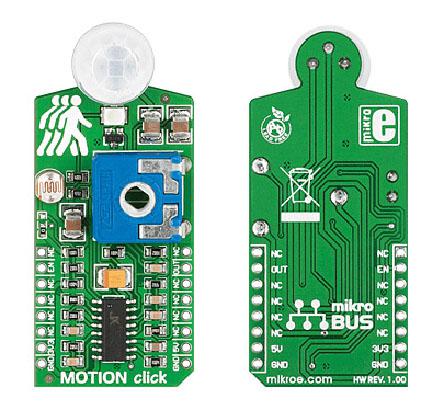 MIKROE-1589 MikroElektronika Motion Sensor Add On Board for PIR500B