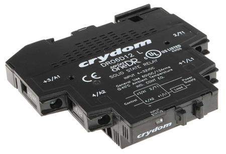 DR06D12 Sensata Crydom Solid State Interface Relay, 32 V dc Control, 12 A Load, DIN Rail Mount