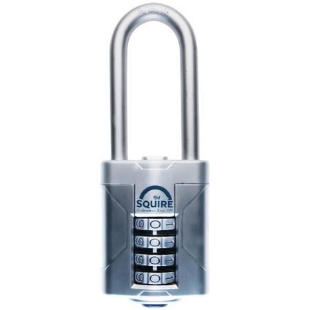 VULCAN COMBI 50 2.5 Squire Padlock Weatherproof Boron Alloy, Steel Padlock, 8mm Shackle, 50mm Body