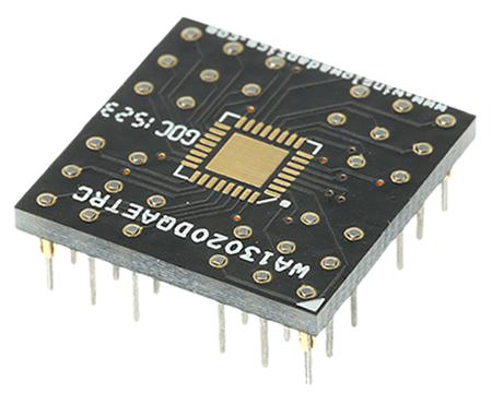 WA13020DQAETRC Winslow Straight Through Hole Mount 0.5 mm, 2.54 mm Pitch IC Socket Adapter, 32 Pin Female QFN to 32 Pin Male PGA
