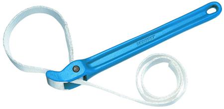 1468308 Gedore Strap Wrench, 300 mm Overall, 220 mm Jaw Capacity, Straight Handle