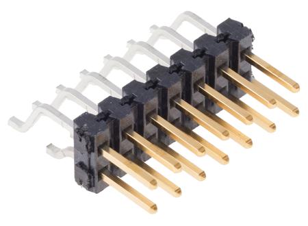 TSM-107-01-L-DH Samtec TSM Series Right Angle Surface Pin Header, 14 Contact(s), 2.54 mm Pitch, 2 Row, Unshrouded