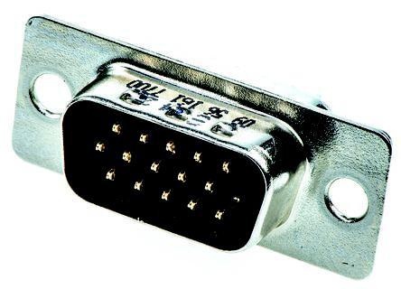 5748481-6 TE Connectivity Amplimite HD-22 Series, 26 Way Right Angle Through Hole PCB D-sub Connector Socket, 2.29mm Pitch