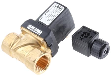 221621 Burkert Solenoid Valve , 2 Port, NC DN 10 to 65 mm, 230 V ac