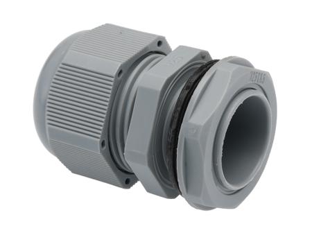 NGM25-DGY HellermannTyton M25 Grey Nylon, IP68 Cable Gland With Locknut