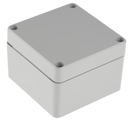 AB 080806 ENCLOSURE Fibox Grey ABS Enclosure, IP66, IP67, 82 x 80 x 55mm