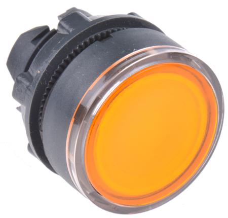 ZB5AW353 Schneider Electric Harmony XB5 Series Orange Illuminated Momentary Push Button Head, 22mm Cutout, IP66, IP67, IP69K
