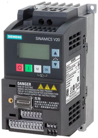 6SL3210-5BB17-5BV1 Siemens Inverter Drive 0.75 kW, 1-Phase In, 230 V, 4.2 A, 0 → 550Hz Out, USS/Modbus RTU, IP20