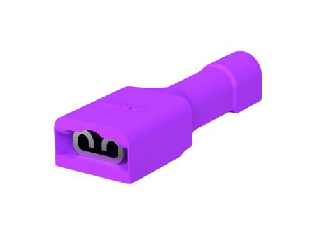 7-520366-2 TE Connectivity Violet Insulated Crimp Receptacle, 2.79 x 0.51 mm, 3.18 x 0.51 mm, 0.1mm² to 0.2mm², 26AWG to 24AWG