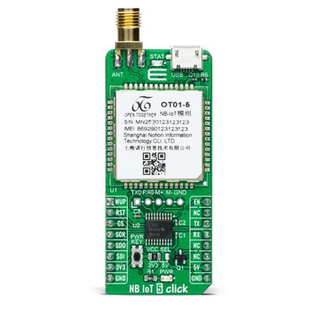 MIKROE-4472 MikroElektronika NB IoT 5 Click OT01-5 Sensor Add-On Board for Smart gas/water Meters