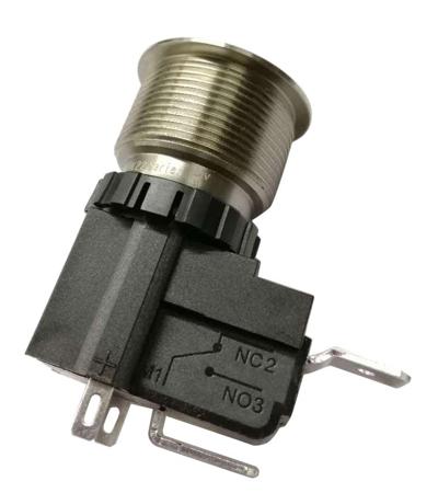 175-8185 Single Pole Single Throw (SPST) Momentary Push Button Switch, IP67, 22.2 Dia.mm, Panel Mount White LED, 250 / 125V ac