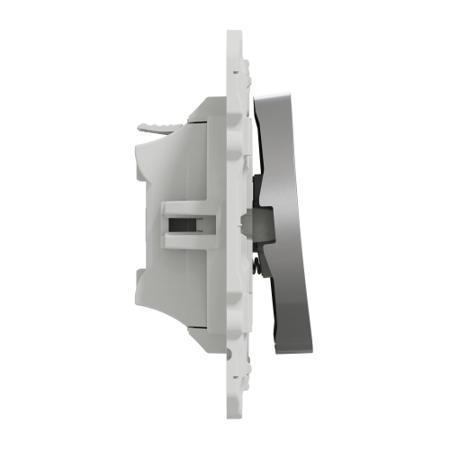 S530246 Schneider Electric Grey Push Button Light Switch, 1 Gang, Odace