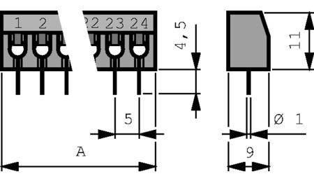 237-136 WAGO 237 Series PCB Terminal Block, 6-Contact, 5mm Pitch, PCB Mount, 1-Row, Screw Termination