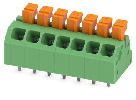 1864338 Phoenix Contact SPTAF 1/ 7-3.5-LL Series PCB Terminal Block, 7-Contact, 3.5mm Pitch, Through Hole Mount, 2-Row