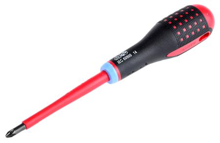 BE-8820S Bahco Pozidriv  Screwdriver, PZ2 Tip, 100 mm Blade, VDE/1000V, 222 mm Overall