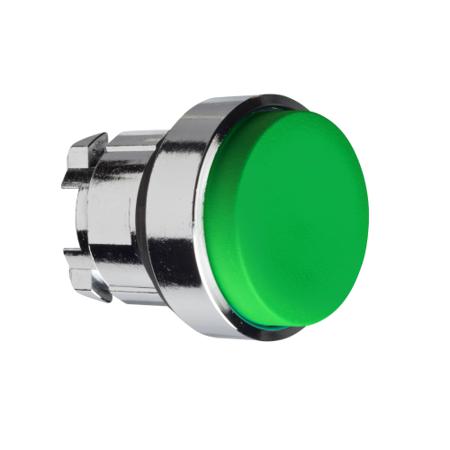ZB4BH3 Schneider Electric Harmony XB4 Series Green Maintained Push Button Head, 22mm Cutout, IP66, IP67, IP69K