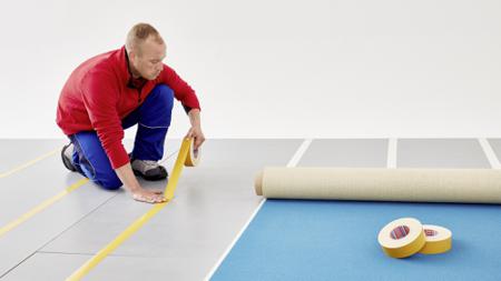 04964-00076-00 Tesa 4964 White Double Sided Cloth Tape, 390 Thick, 7,6 N/cm, Cloth Backing, 50mm x 50m