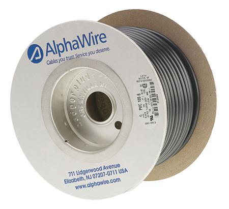 P1056 BK005 Alpha Wire PVC Black Cable Sleeve, 4.11mm Diameter, 30m Length, FIT Wire Management Series