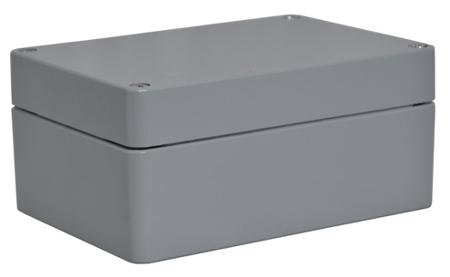 190-1864 RS PRO Grey Aluminium Enclosure, IP66, IK09, Grey Lid, 200 x 140 x 90mm