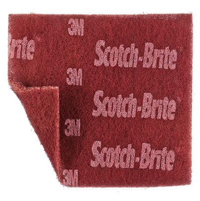 7100209414 3M Red Abrasive Hand Pad 228mm x 114mm x , for Cleaning Use