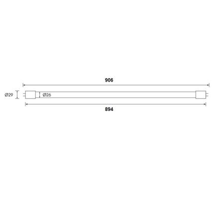 142209 LED T8 900 G13 14W (30W) 1550lm840 EM+AC