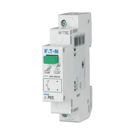 276291-Z-PU-S Eaton Z-PU Series Push Button Switch, DIN Rail, 1 NO, 250V, IP40