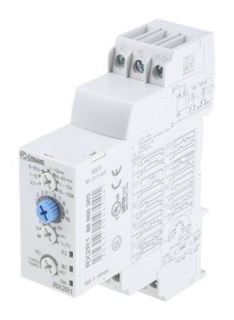 88866385 Crouzet DIN Rail Mount Timer Relay, 24 V dc, 24 → 240V ac, 2-Contact, 0.1 s → 100h