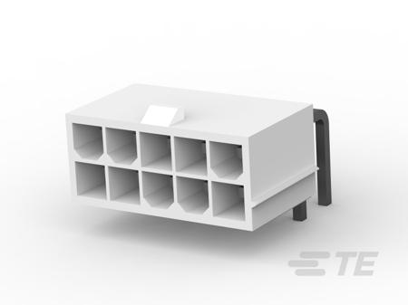 1-1586041-0 TE Connectivity VAL-U-LOK, 4.2mm Pitch, 10 Way, 2 Row, Right Angle PCB Header, Through Hole