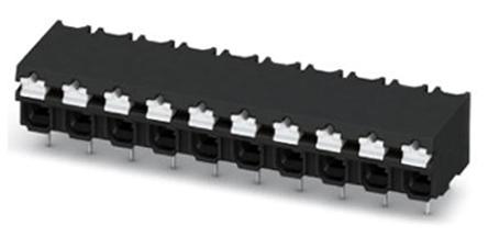 1822998 Phoenix Contact SPT-THR 1.5/ 4-H-5.0 P26 Series PCB Terminal Block, 5mm Pitch, Through Hole Mount, Spring Cage