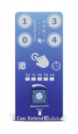 MIKROE-2883 MikroElektronika Cap Extend 3 Click mikroBus Click Board for MTCH105