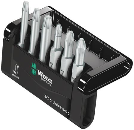 05056473001 Wera Driver Bit Set 6 Pieces, Phillips, Pozidriv, Torx