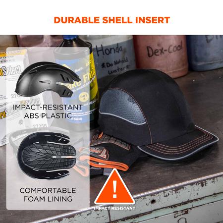 23343 Ergodyne Navy Standard Peak Bump Cap, Foam Protective Material
