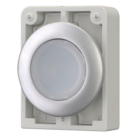 182925 M30C-FDL-W Eaton RMQ Titan M30 Series White Momentary Push Button, 30mm Cutout, IP67
