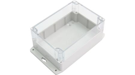 RND-455-01075 RND RND 455 Series Light Grey Polycarbonate General Purpose Enclosure, IP67, Light Grey Lid, 171 x 121 x 80mm