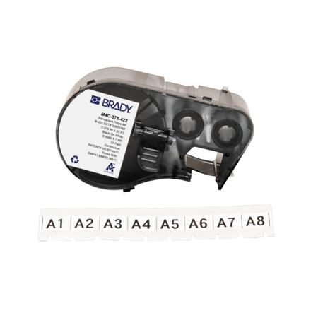 M4C-375-422 Brady B-422 on Black on White Label, 9.53 mm Width