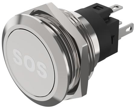 82-6151.1A54.B015 EAO 82 Series Illuminated Illuminated Push Button Switch, Momentary, Panel Mount, 22.3mm Cutout, SPDT, White LED, 240V,
