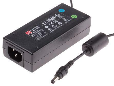 804-0065 RS Pro 50W Desktop Power Supply, 100 → 240 V ac, 36V dc 1.38A Output Level V 1 Output, C14