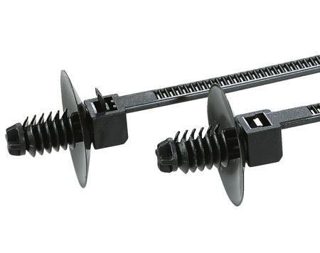 150-55610 T18RDP5-PA66-BK HellermannTyton Cable Tie, Releasable, 110mm x 2.5 mm, Black Polyamide 6.6 (PA66), Pk-500