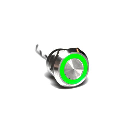 MC25MCSRG Bulgin Capacitive Switch Momentary NC,Illuminated, Green, Red, IP68, IP69K Stainless Steel
