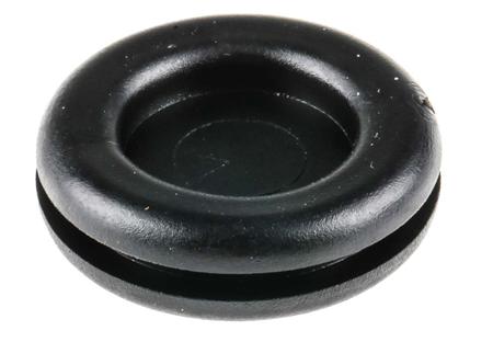 01330353010 SES Black PVC 20mm Round Cable Grommet for Maximum of 13.5 mm Cable Dia.