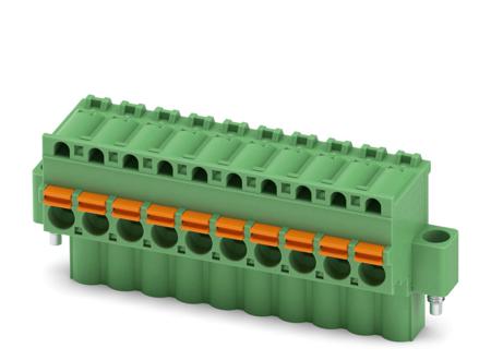 1873883 Phoenix Contact, 5.08mm Pitch, FKCVW 2.5/10-STF-5.08, 10 Way, Pluggable Terminal Block, Plug, Spring Cage Termination,