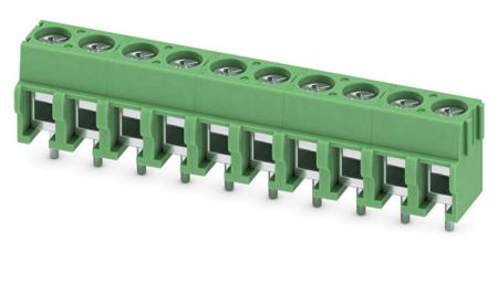 1935242 Phoenix Contact PT 1.5/10-5.0-H Series PCB Terminal Block, 5mm Pitch, Through Hole Mount, Screw Termination